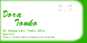 dora tomko business card